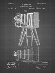 Photographic Camera Patent - Black Grid | Obraz na stenu