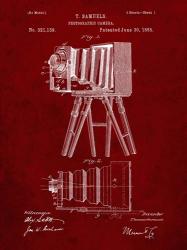 Photographic Camera Patent - Burgundy | Obraz na stenu