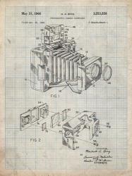 Photographic Camera Accessory Patent - Antique Grid Parchment | Obraz na stenu