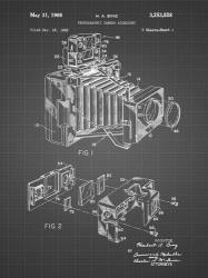 Photographic Camera Accessory Patent - Black Grid | Obraz na stenu