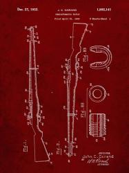 Semi-Automatic Rifle Patent - Burgundy | Obraz na stenu