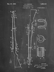 Semi-Automatic Rifle Patent - Chalkboard | Obraz na stenu