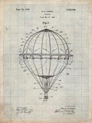 Balloon Patent - Antique Grid Parchment | Obraz na stenu