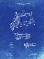 Sewing Machine Patent - Faded Blueprint | Obraz na stenu