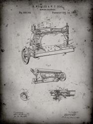 Sewing Machine Patent - Faded Grey | Obraz na stenu