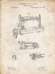 Sewing Machine Patent - Vintage Parchment | Obraz na stenu
