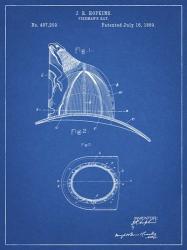 Fireman's Hat Patent - Blueprint | Obraz na stenu
