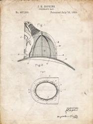 Fireman's Hat Patent - Vintage Parchment | Obraz na stenu