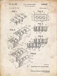 Toy Building Brick Patent - Vintage Parchment | Obraz na stenu