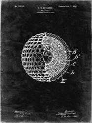 Golf Ball Patent - Black Grunge | Obraz na stenu