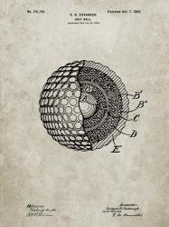Golf Ball Patent - Sandstone | Obraz na stenu