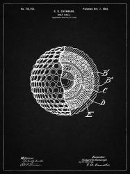 Golf Ball Patent - Vintage Black | Obraz na stenu