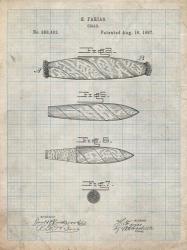 Cigar Patent - Antique Grid Parchment | Obraz na stenu