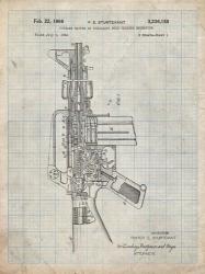 Firearm With Auxiliary Bolt Closure Mechanism Patent - Antique Grid Parchment | Obraz na stenu