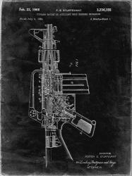 Firearm With Auxiliary Bolt Closure Mechanism Patent - Black Grunge | Obraz na stenu