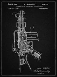 Firearm With Auxiliary Bolt Closure Mechanism Patent - Vintage Black | Obraz na stenu