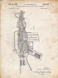 Firearm With Auxiliary Bolt Closure Mechanism Patent - Vintage Parchment | Obraz na stenu