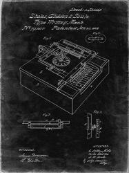 Type Writing Machine Patent - Black Grunge | Obraz na stenu