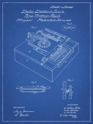 Type Writing Machine Patent - Blueprint | Obraz na stenu
