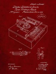 Type Writing Machine Patent - Burgundy | Obraz na stenu