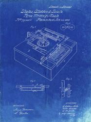 Type Writing Machine Patent - Faded Blueprint | Obraz na stenu