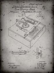 Type Writing Machine Patent - Faded Grey | Obraz na stenu