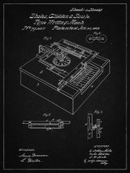 Type Writing Machine Patent - Vintage Black | Obraz na stenu