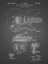 Tremolo Device for Stringed Instruments Patent - Black Grid | Obraz na stenu