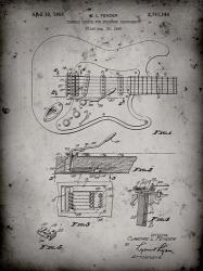 Tremolo Device for Stringed Instruments Patent - Faded Grey | Obraz na stenu