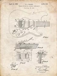 Tremolo Device for Stringed Instruments Patent - Vintage Parchment | Obraz na stenu