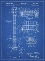 Guitar & Combined Bridge & Tailpiece Therefor Patent - Blueprint | Obraz na stenu