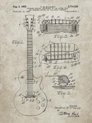 Guitar & Combined Bridge & Tailpiece Therefor Patent - Sandstone | Obraz na stenu