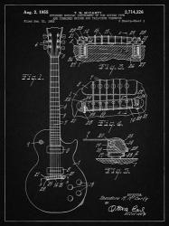 Guitar & Combined Bridge & Tailpiece Therefor Patent - Vintage Black | Obraz na stenu