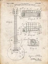Guitar & Combined Bridge & Tailpiece Therefor Patent - Vintage Parchment | Obraz na stenu