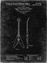 Stringed Musical Instrument Patent - Black Grunge | Obraz na stenu