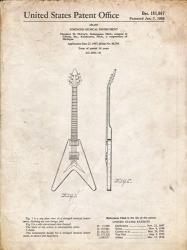 Stringed Musical Instrument Patent - Vintage Parchment | Obraz na stenu