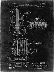 Electric Guitar Patent - Black Grunge | Obraz na stenu