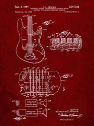 Electric Guitar Patent - Burgundy | Obraz na stenu