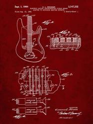 Electric Guitar Patent - Burgundy | Obraz na stenu