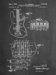 Electric Guitar Patent - Chalkboard | Obraz na stenu