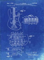 Electric Guitar Patent - Faded Blueprint | Obraz na stenu