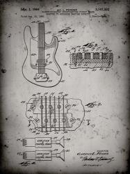 Electric Guitar Patent - Faded Grey | Obraz na stenu