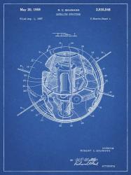 Blueprint Earth Satellite Patent | Obraz na stenu