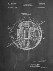 Chalkboard Earth Satellite Patent | Obraz na stenu