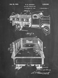 Chalkboard Army Troops Transport Truck Patent | Obraz na stenu