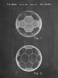 Chalkboard Leather Soccer Ball Patent | Obraz na stenu