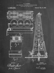 Chalkboard Howard Hughes Oil Drilling Rig Patent | Obraz na stenu