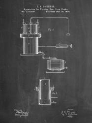 Chalkboard Antique Beer Cask Diagram Patent | Obraz na stenu