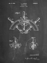 Chalkboard Ship Steering Wheel Patent | Obraz na stenu