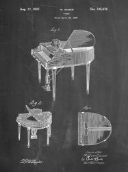 Chalkboard Wurlitzer Butterfly Model 235 Piano Patent | Obraz na stenu